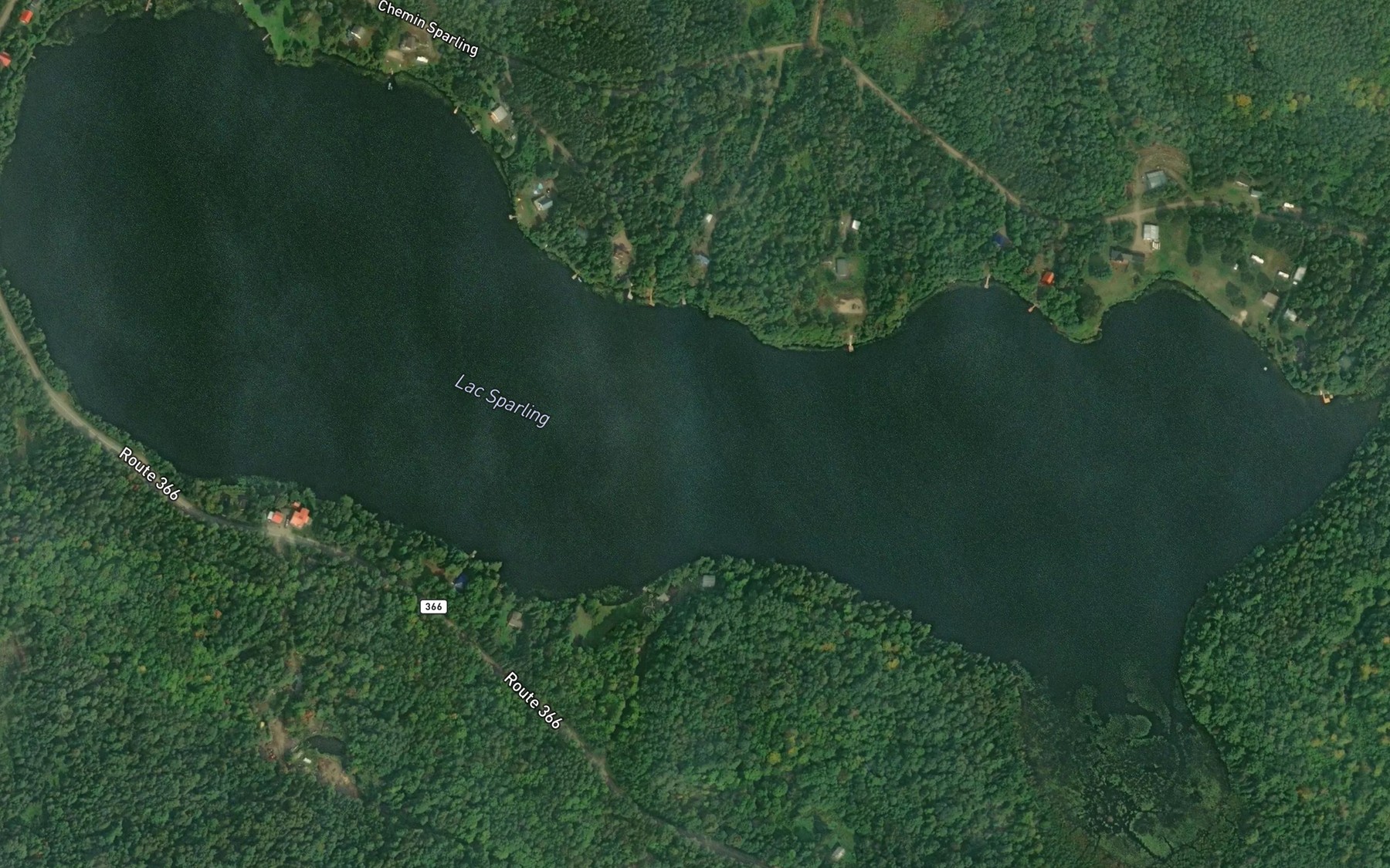 Satellite map of the Lac Sparling