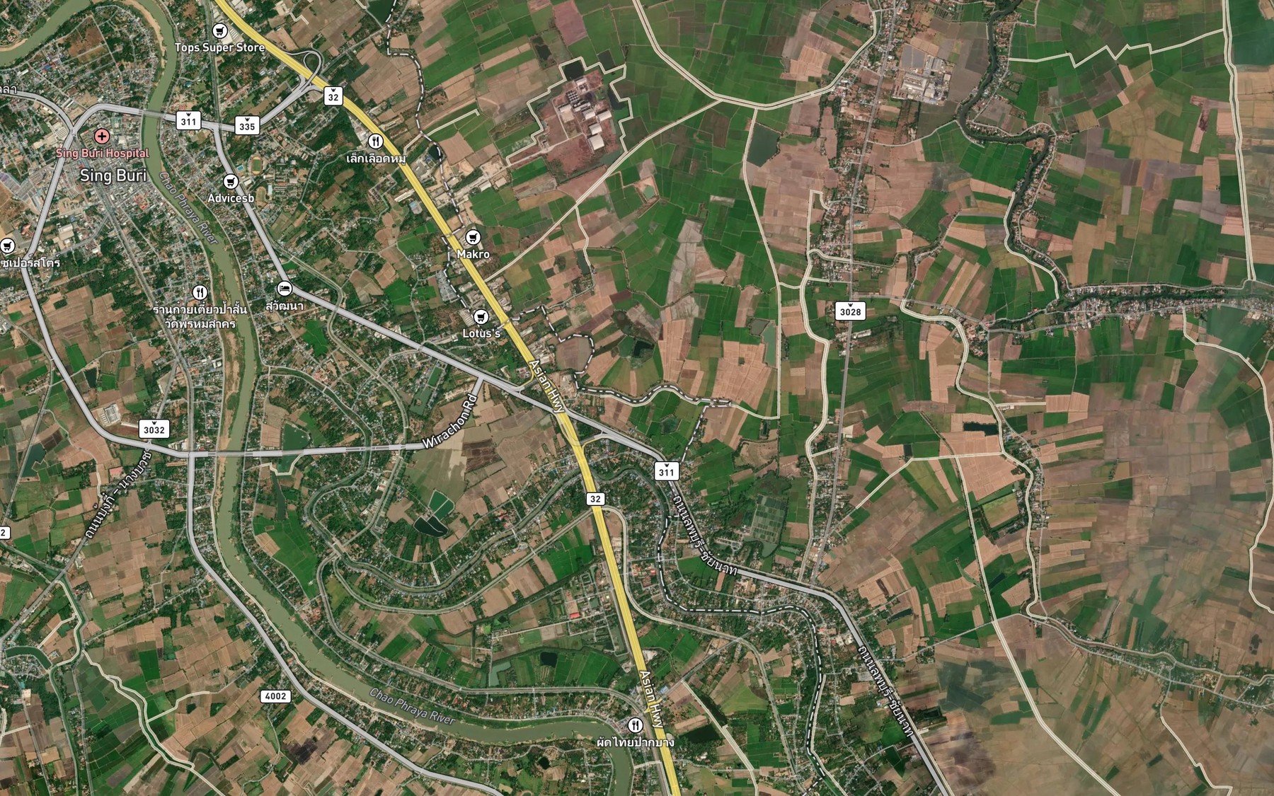 Satellite map of the Ang Kep Nam Bang Tayong