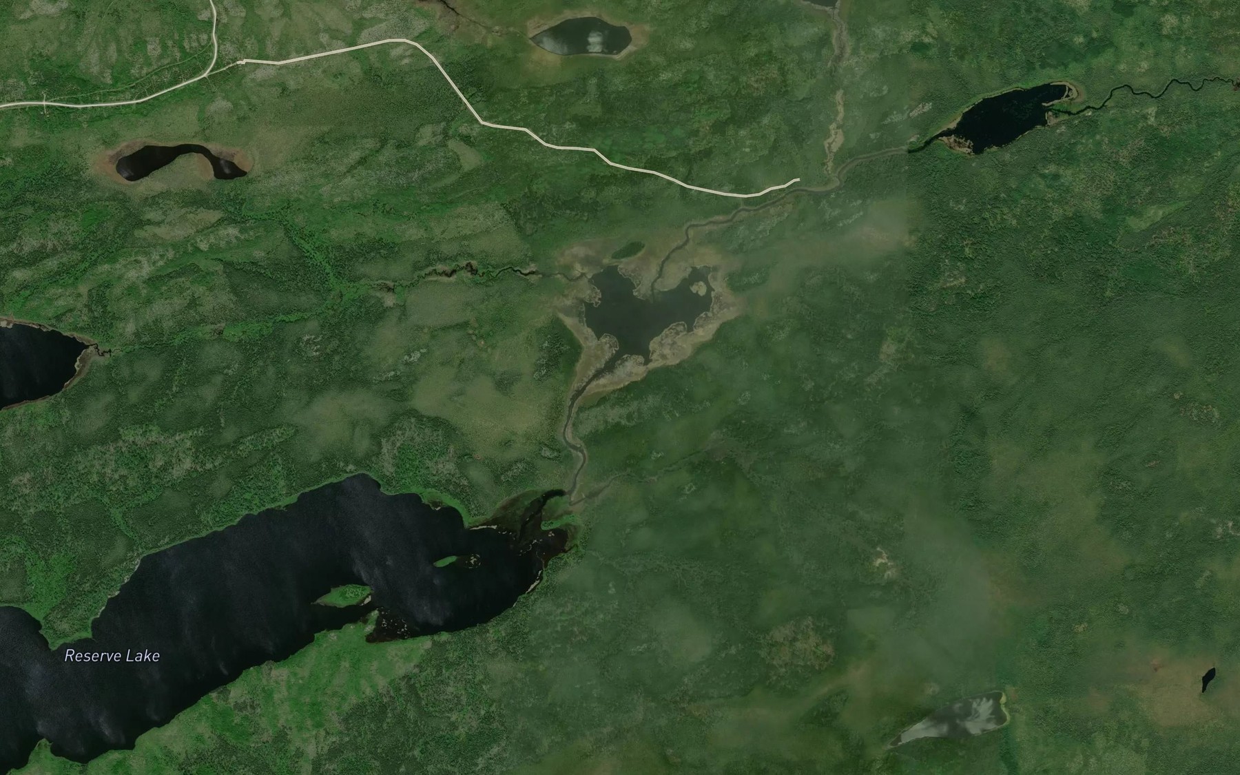 Satellite map of the Reserve Creek