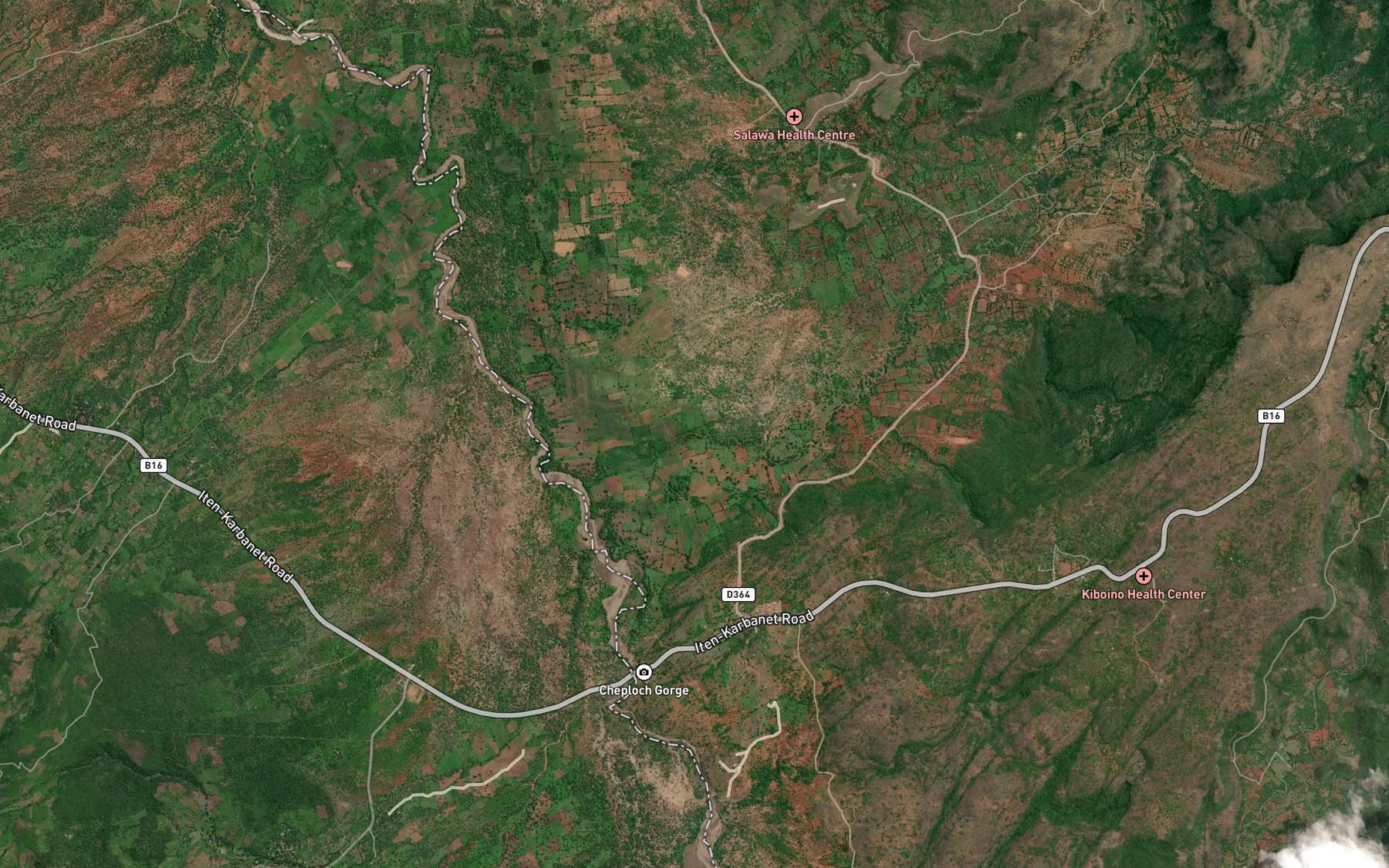 Satellite map of the Kibaino