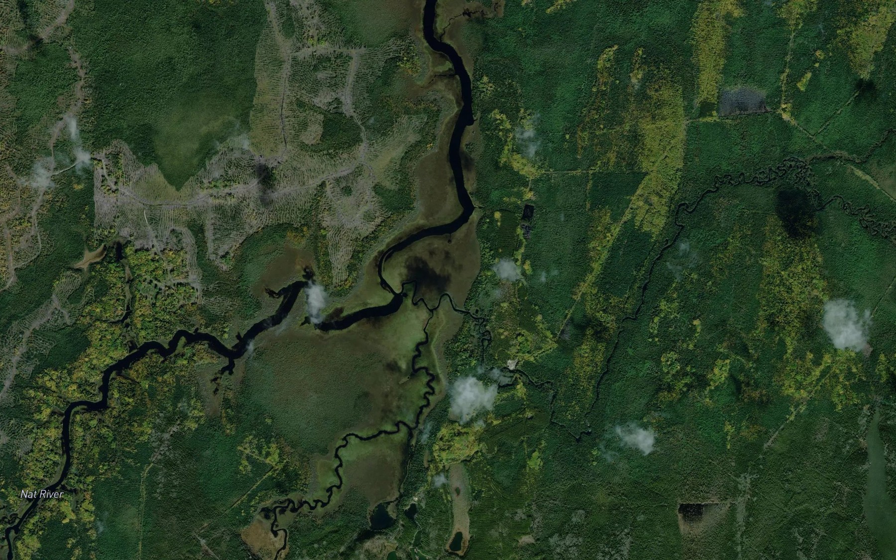 Satellite map of the West Crawford River