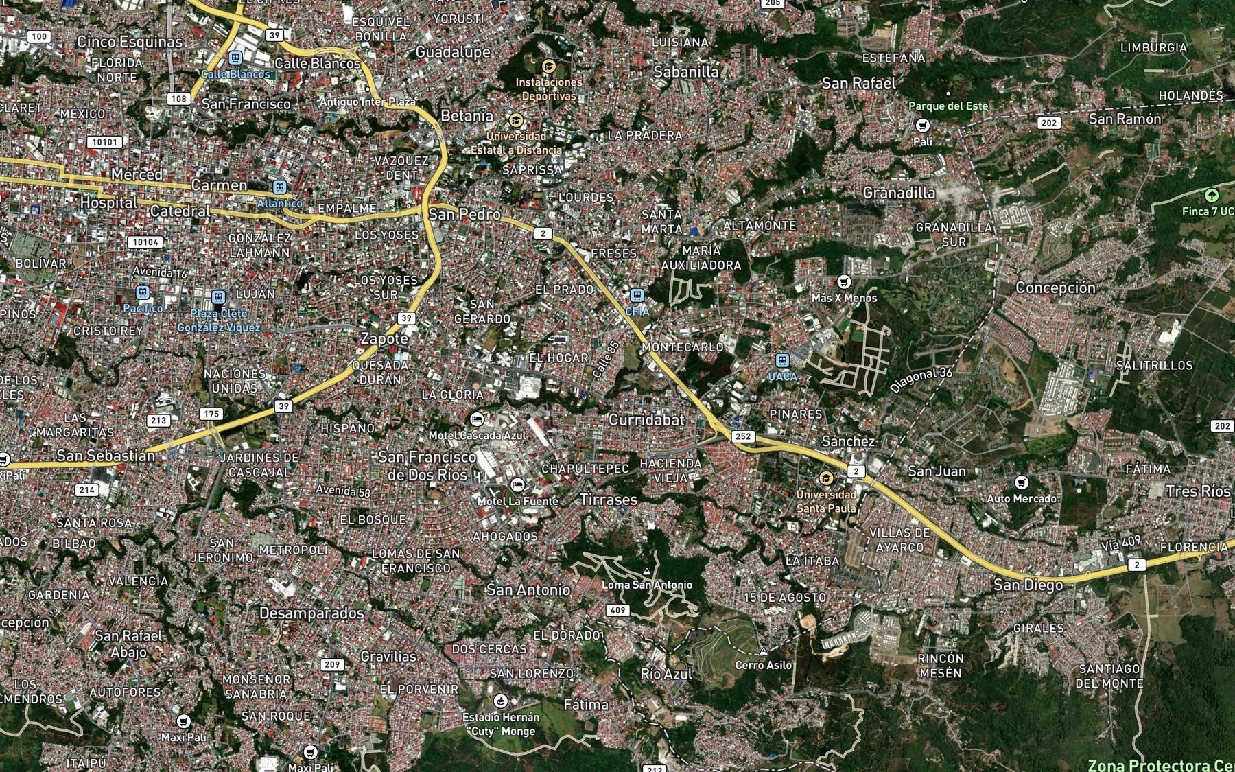 Satellite map of the Rio Puruses