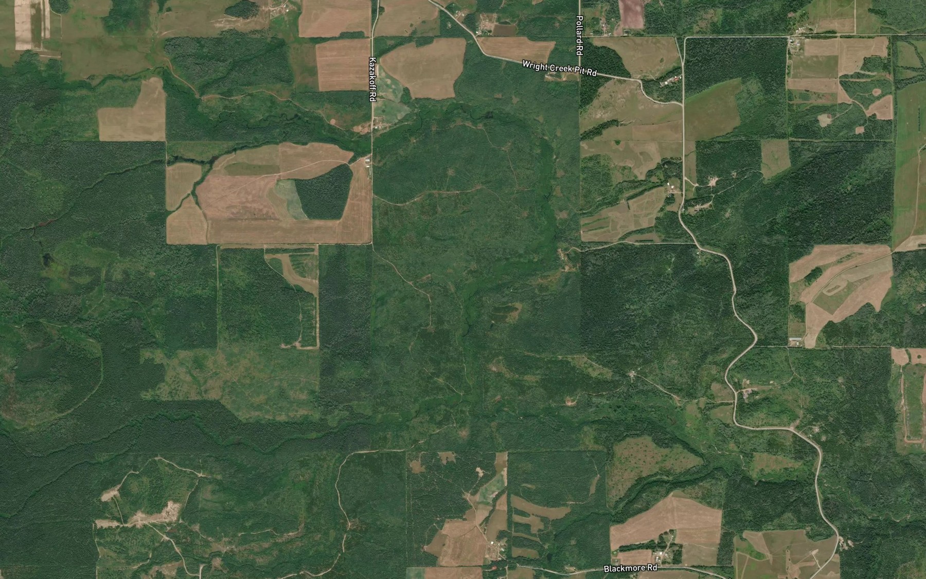 Satellite map of the Baden Creek