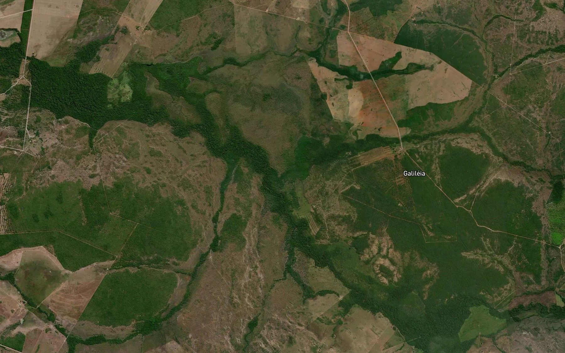 Satellite map of the Corrego Brejo da Galileia