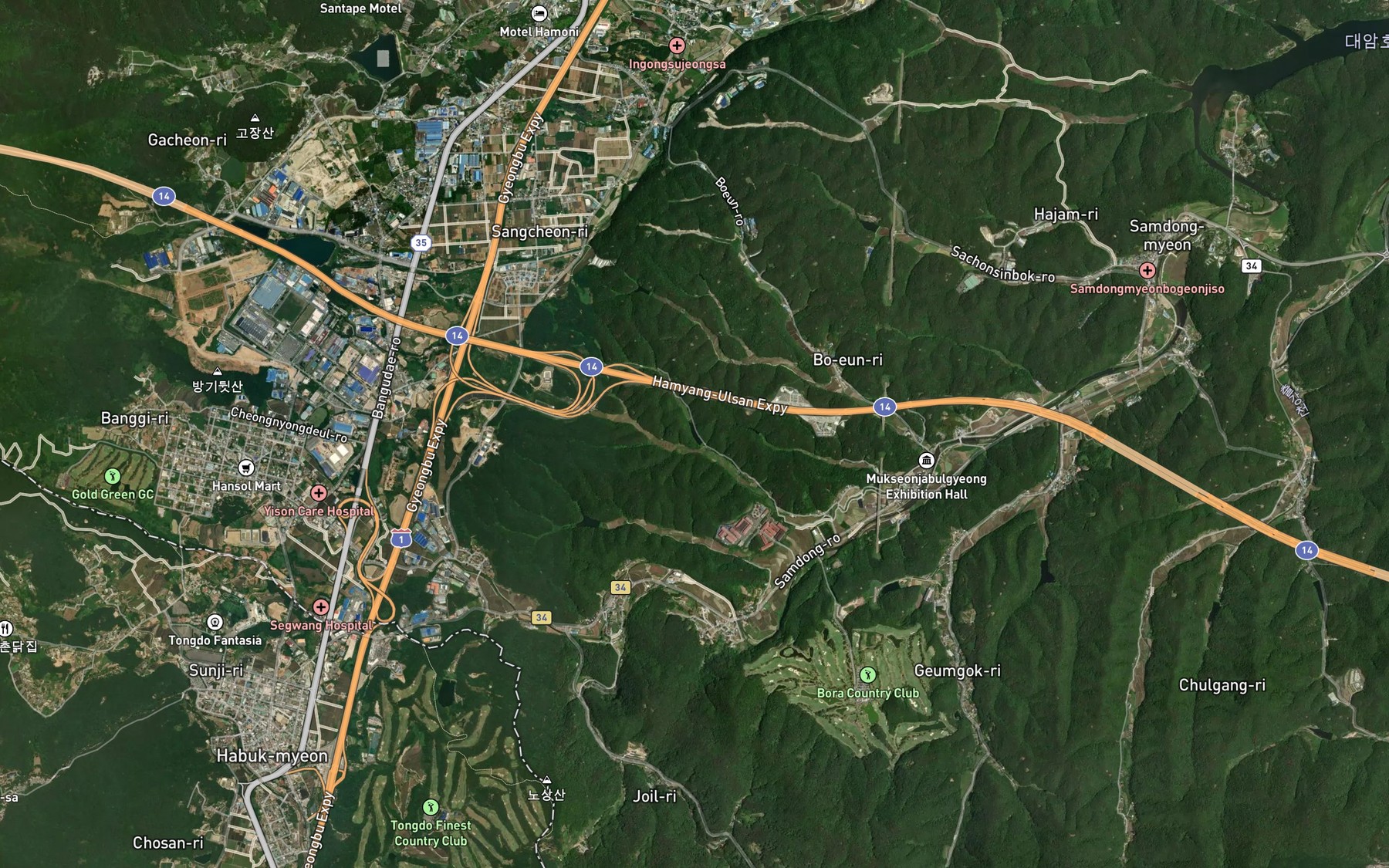 Satellite map of the Sesanggolmot