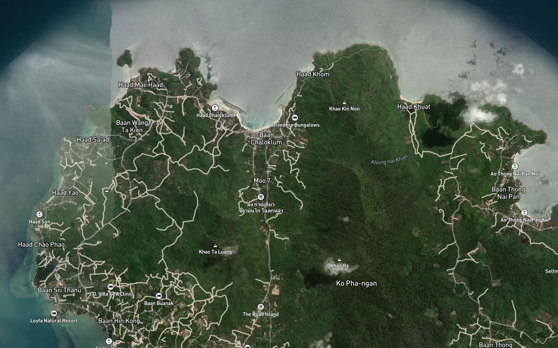 Satellite map of the Paradise Waterfall