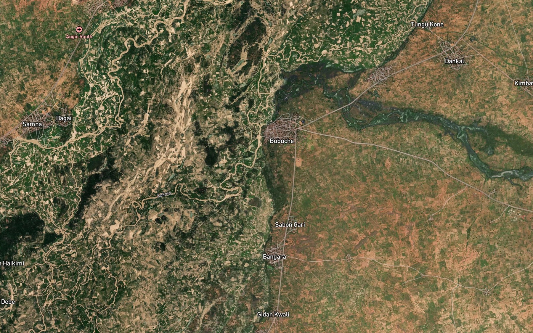 Satellite map of the Gaminda