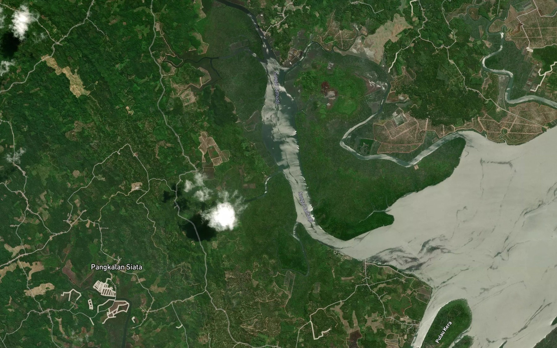 Satellite map of the Sungai Dua