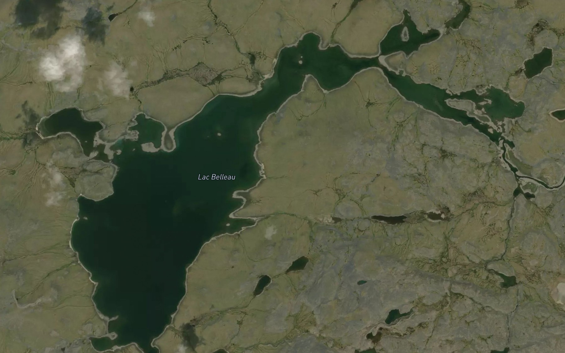 Satellite map of the Lac Belleau