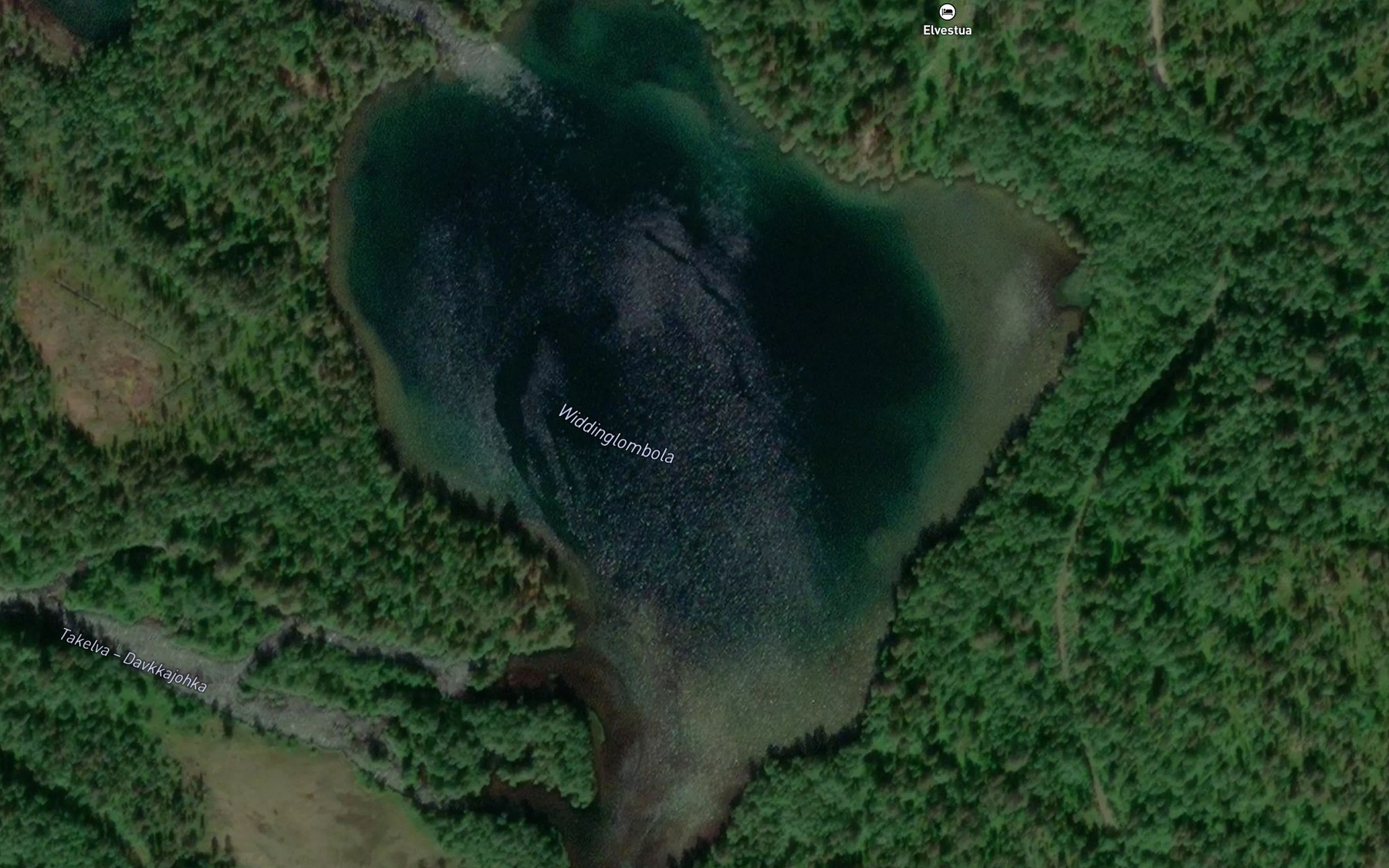 Satellite map of the Ovre Lombola