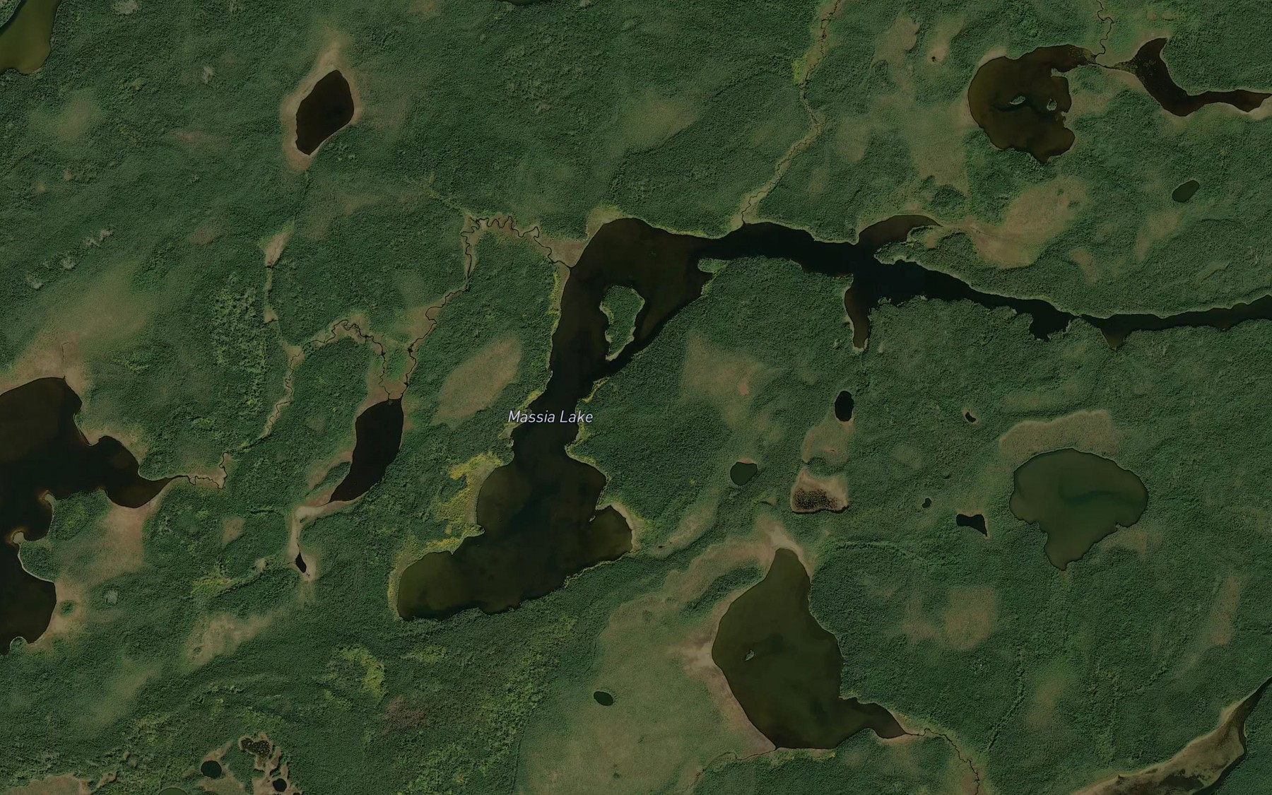 Satellite map of the Massia Lake