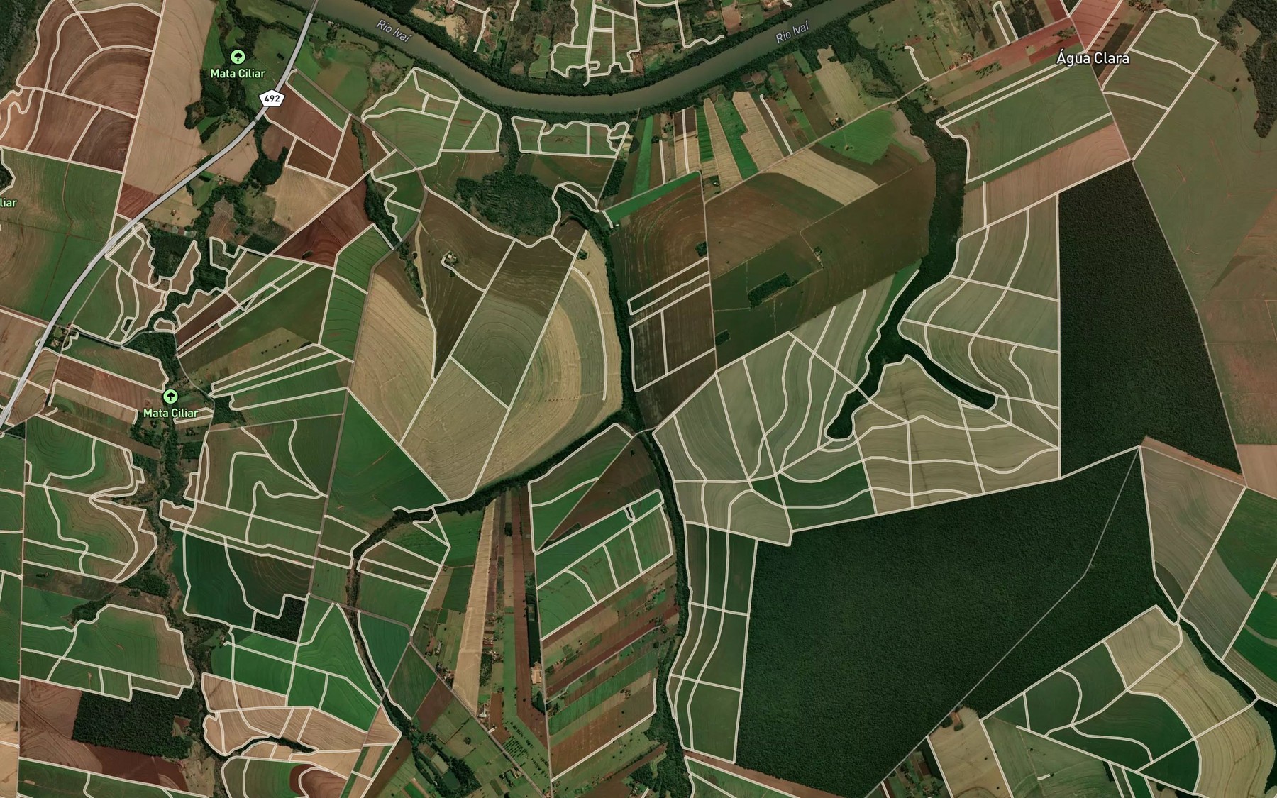 Satellite map of the Corrego do Congo