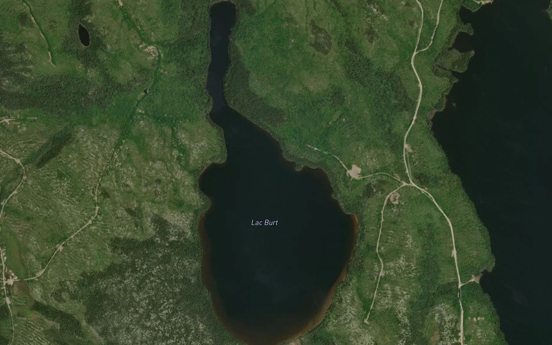 Satellite map of the Lac Burt