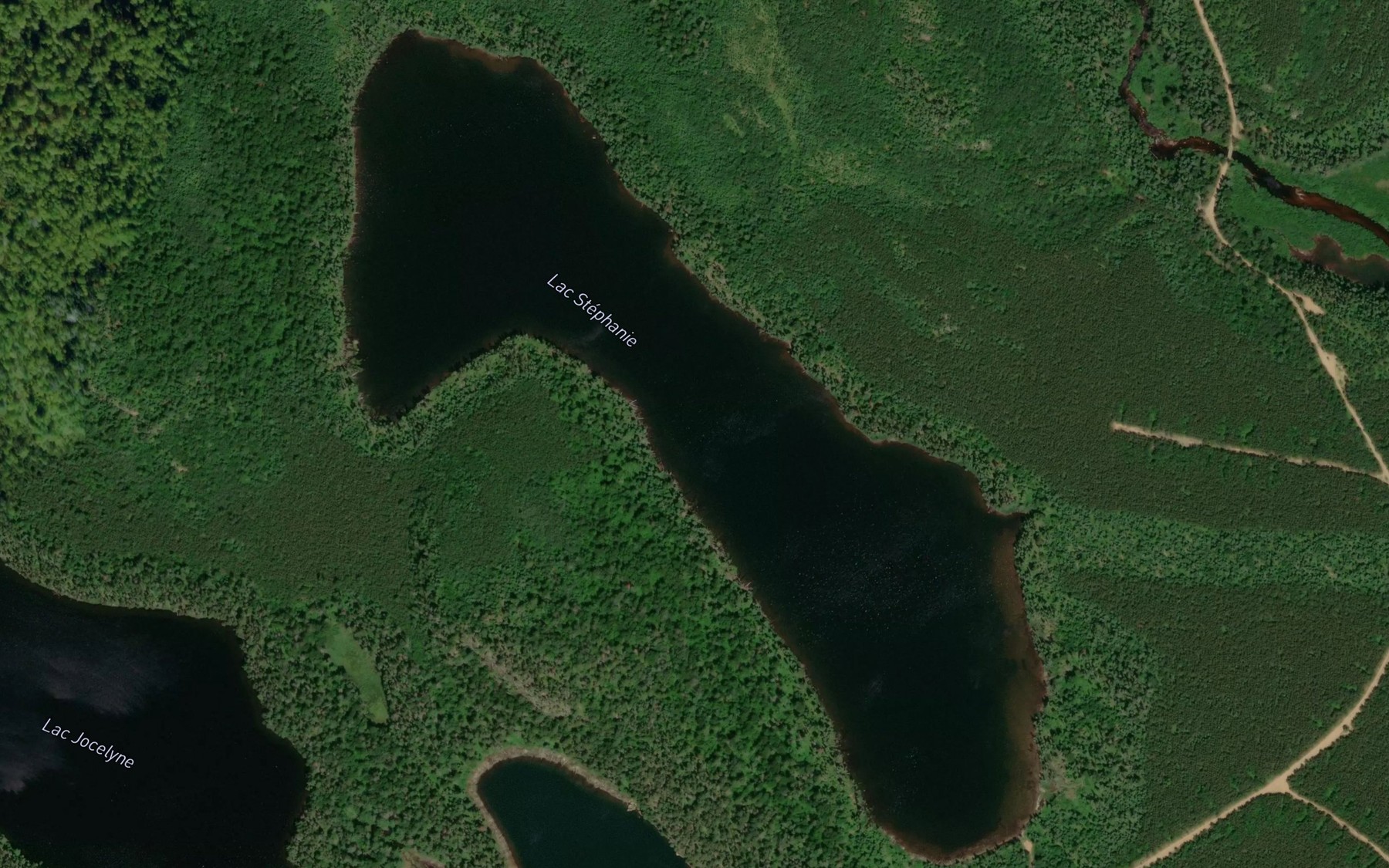 Satellite map of the Lac Stephanie