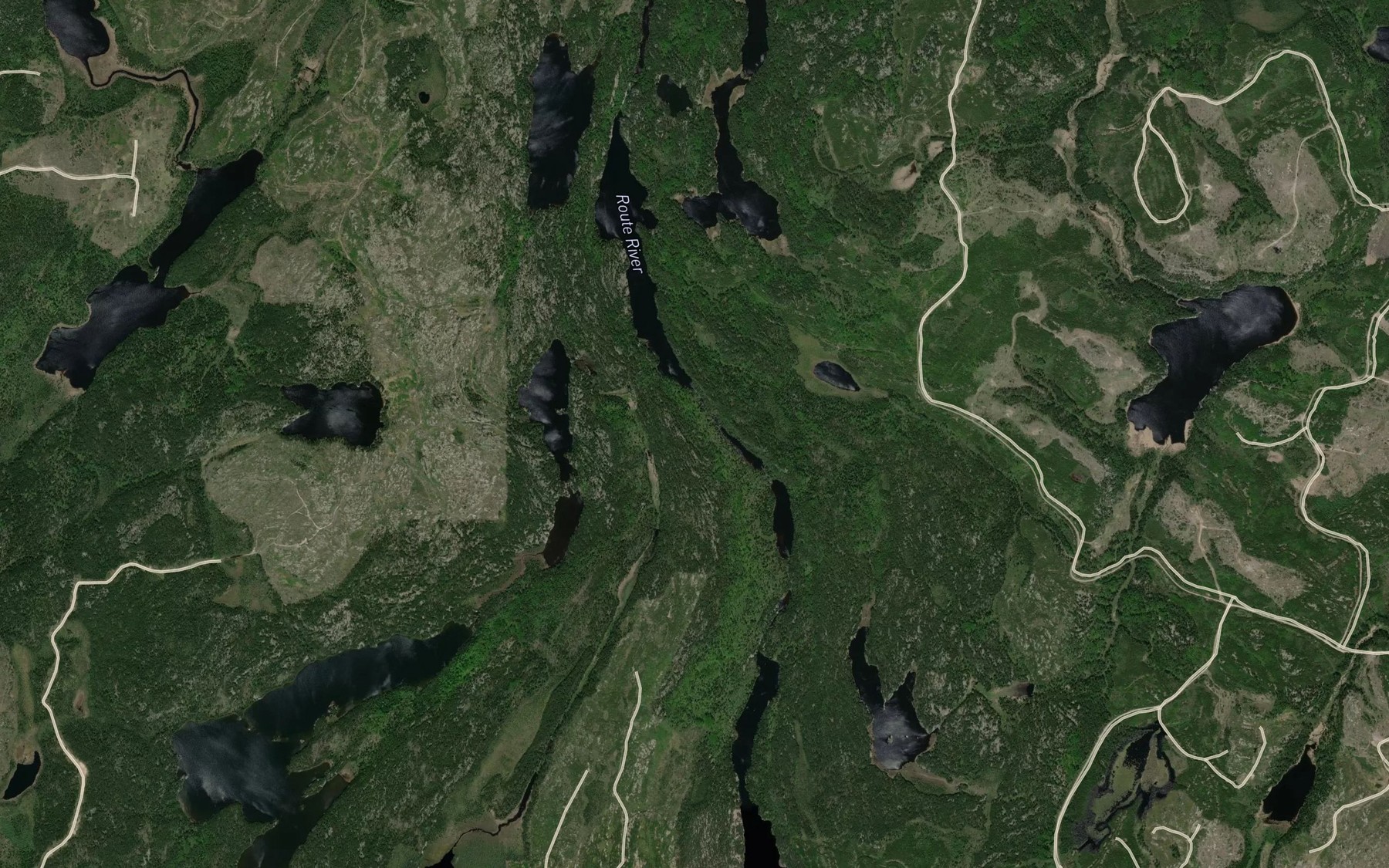 Satellite map of the Ludy Creek