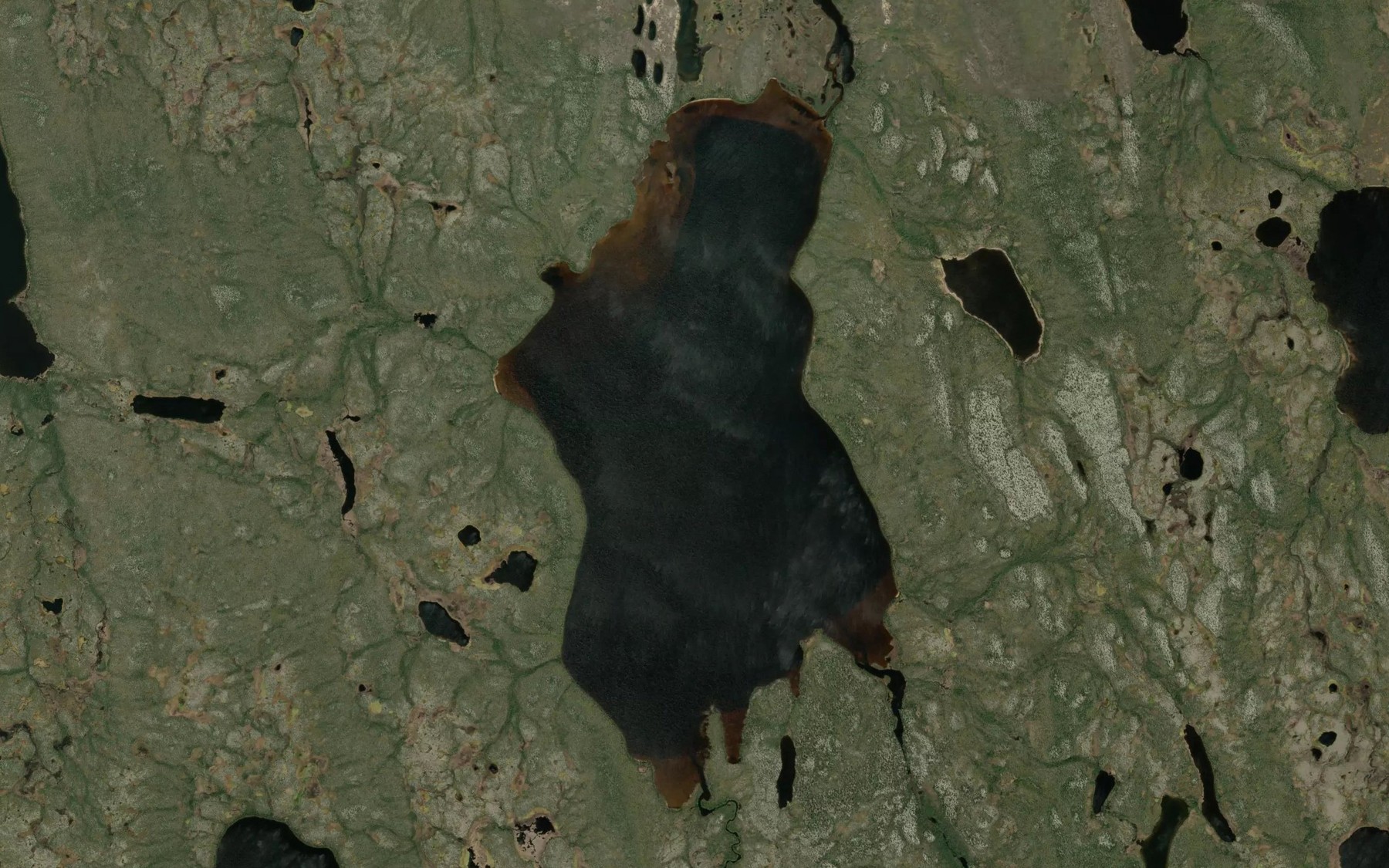 Satellite map of the Markoskie Lake