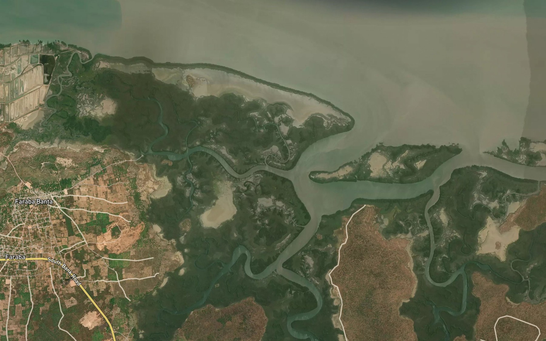 Satellite map of the Faraba Bolon