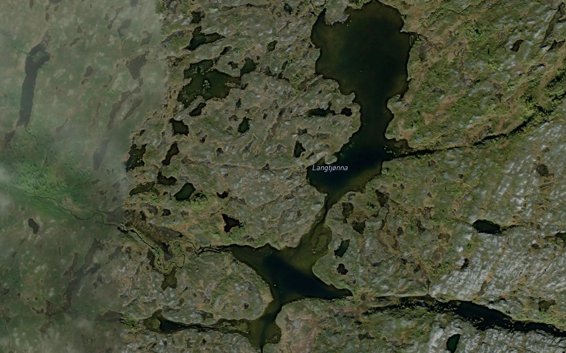Satellite map of the Langtjorna