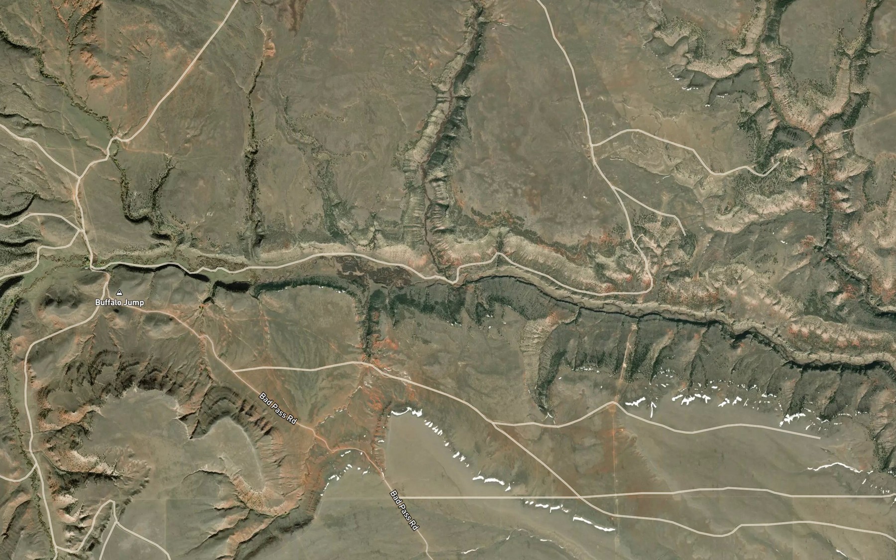Satellite map of the Spring Creek