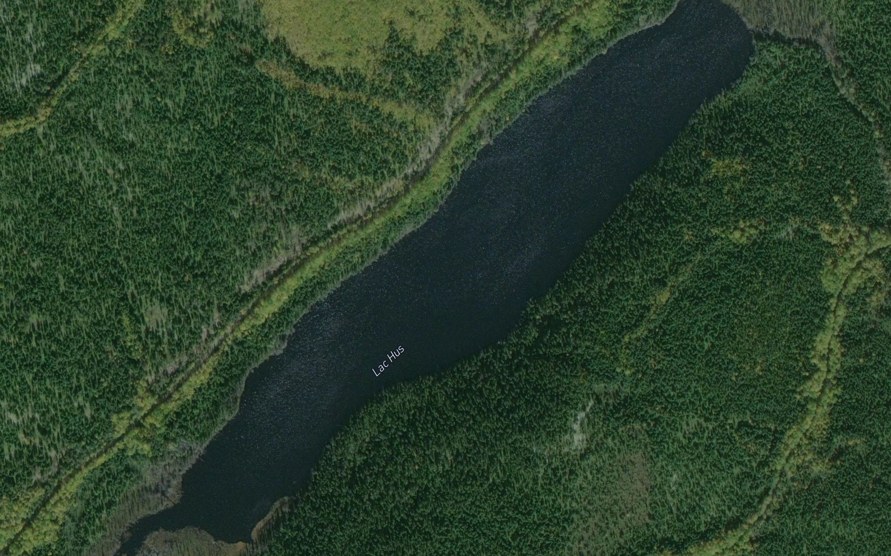 Satellite map of the Lac Hus