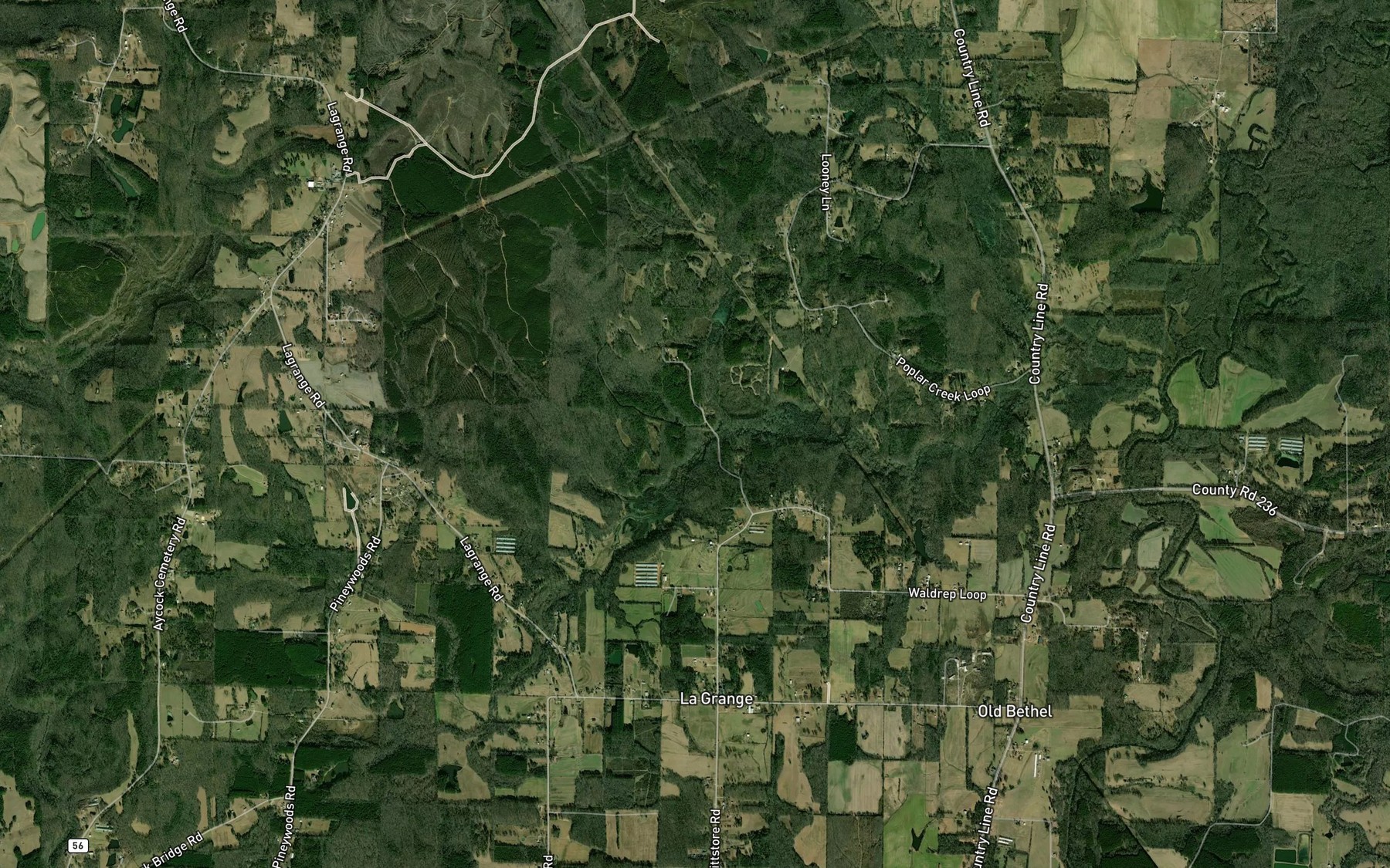 Satellite map of the Hollow Field Branch