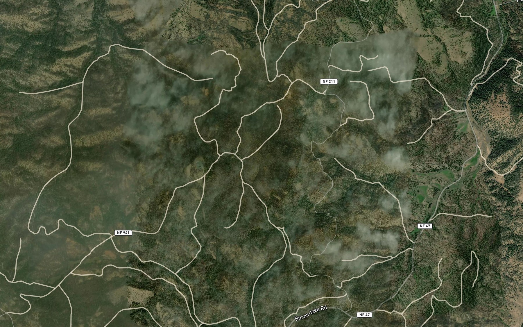 Satellite map of the Crystal Reservoir