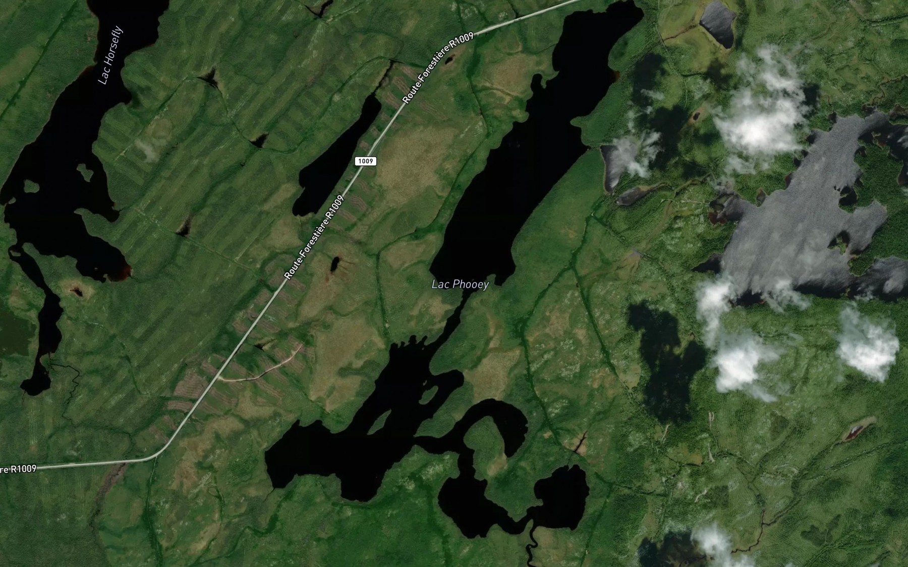 Satellite map of the Lac Phooey