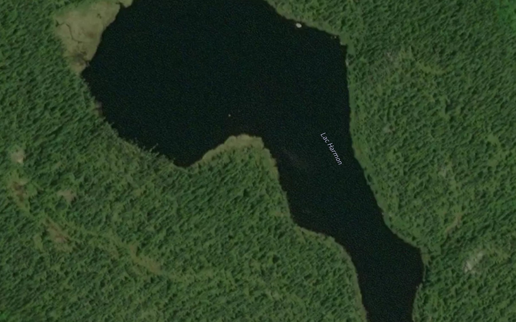 Satellite map of the Lac Harmon