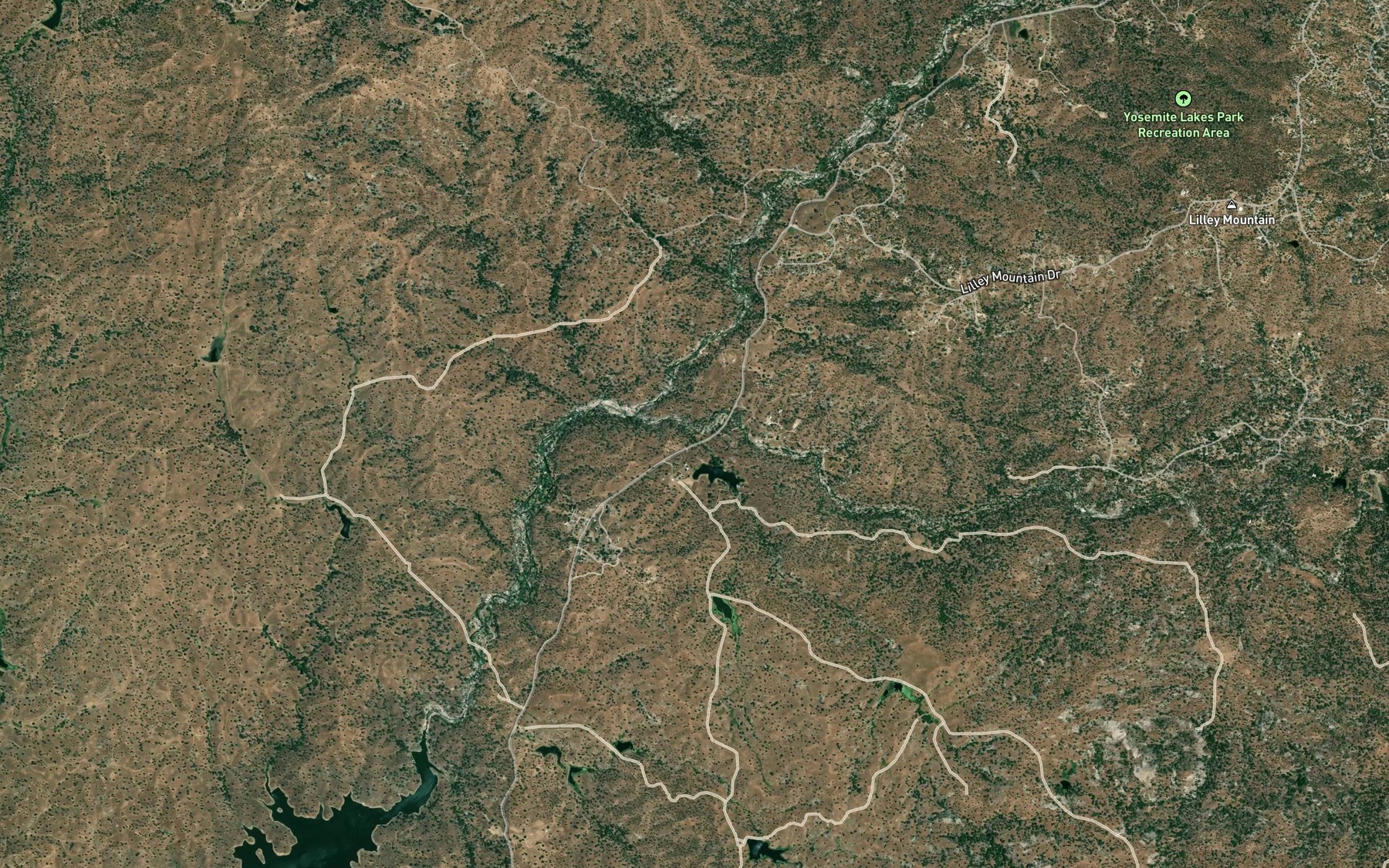Satellite map of the Ashbrook Creek