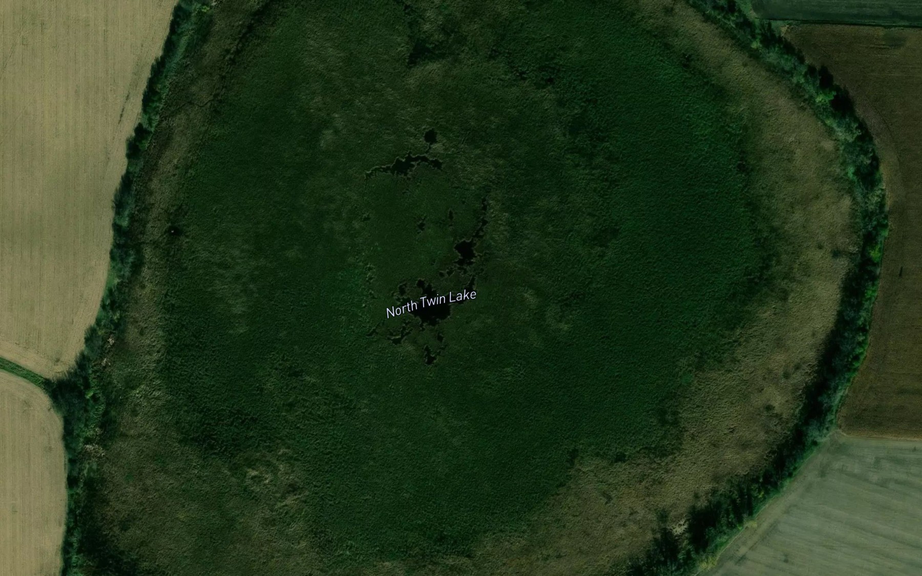Satellite map of the North Twin Lake