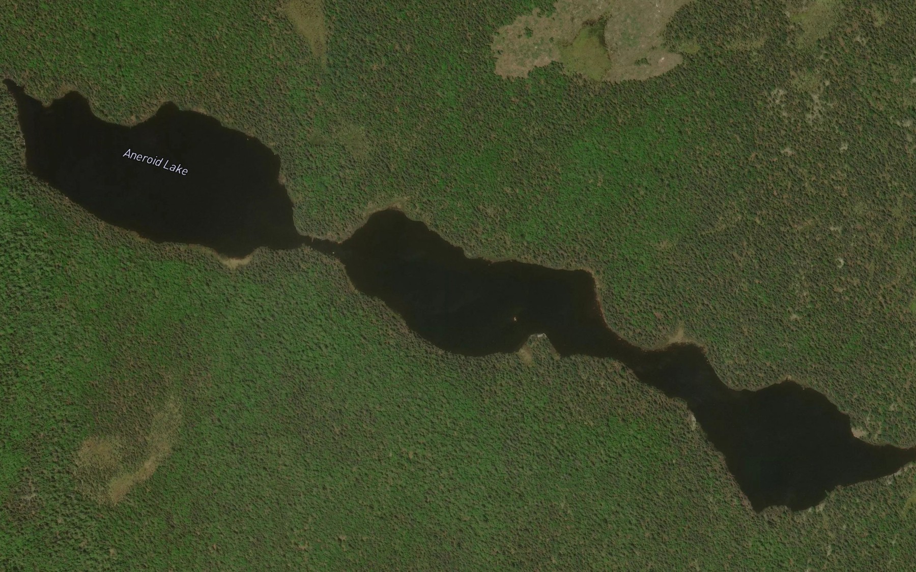 Satellite map of the Aneroid Lake