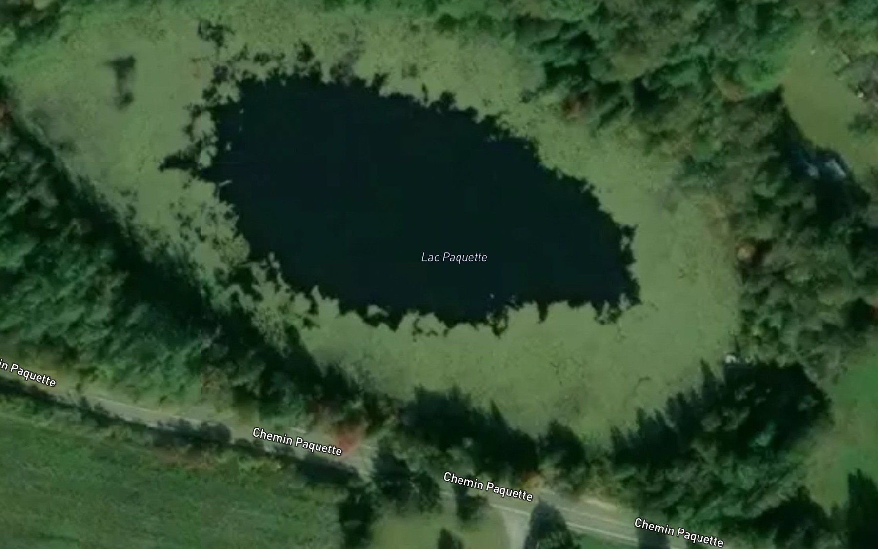 Satellite map of the Lac Paquette