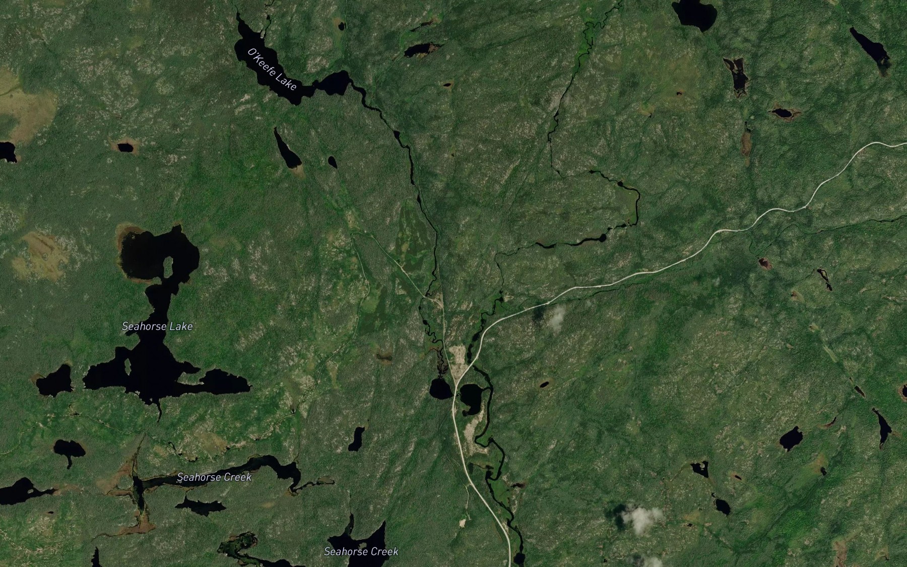 Satellite map of the Glacier Creek
