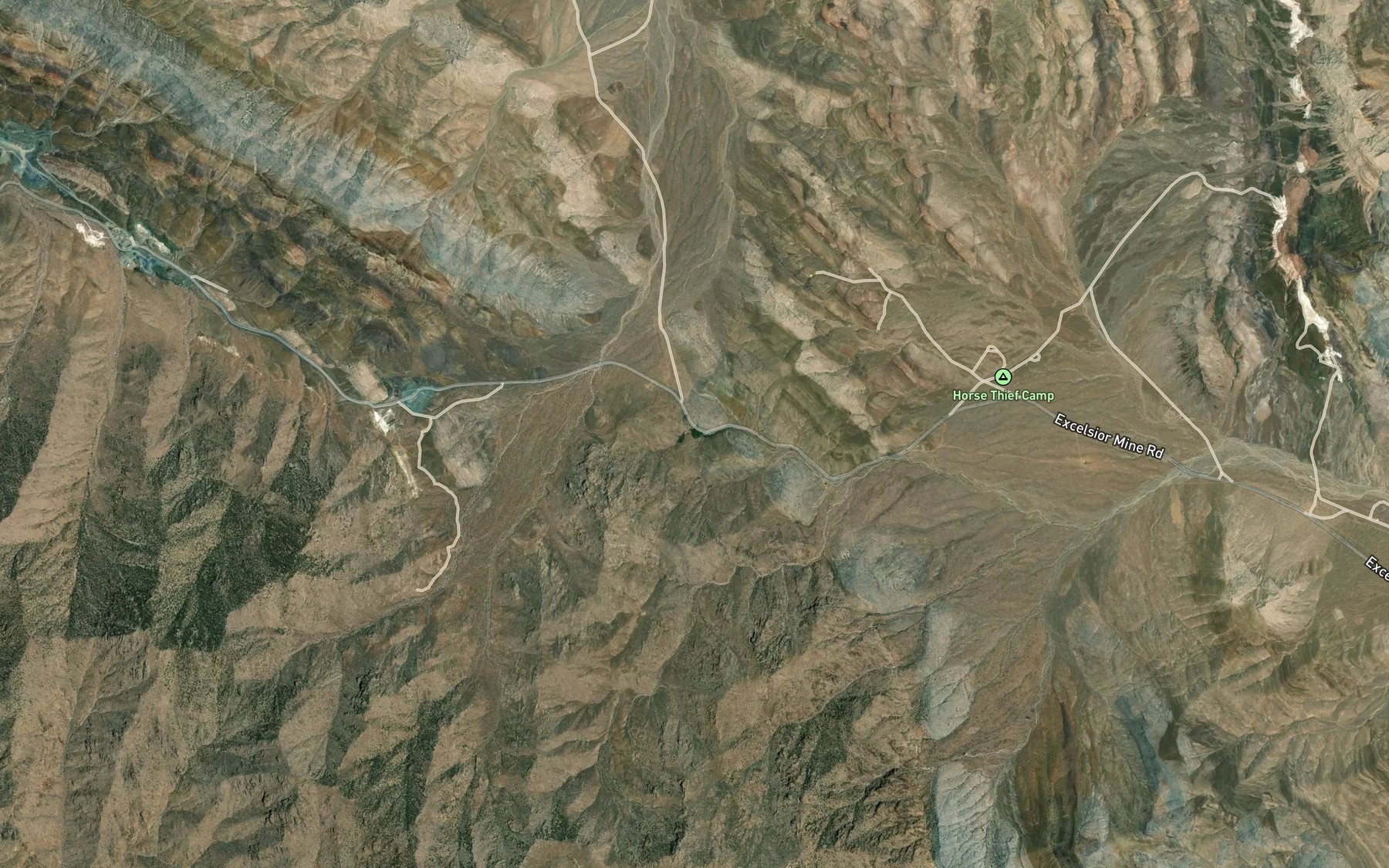 Satellite map of the Horse Thief Springs