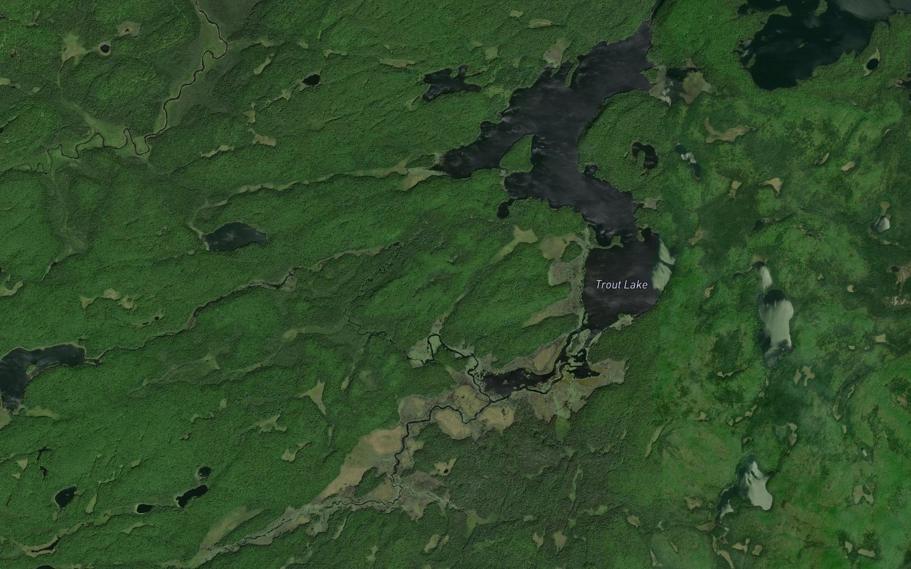 Satellite map of the Grassy Bay