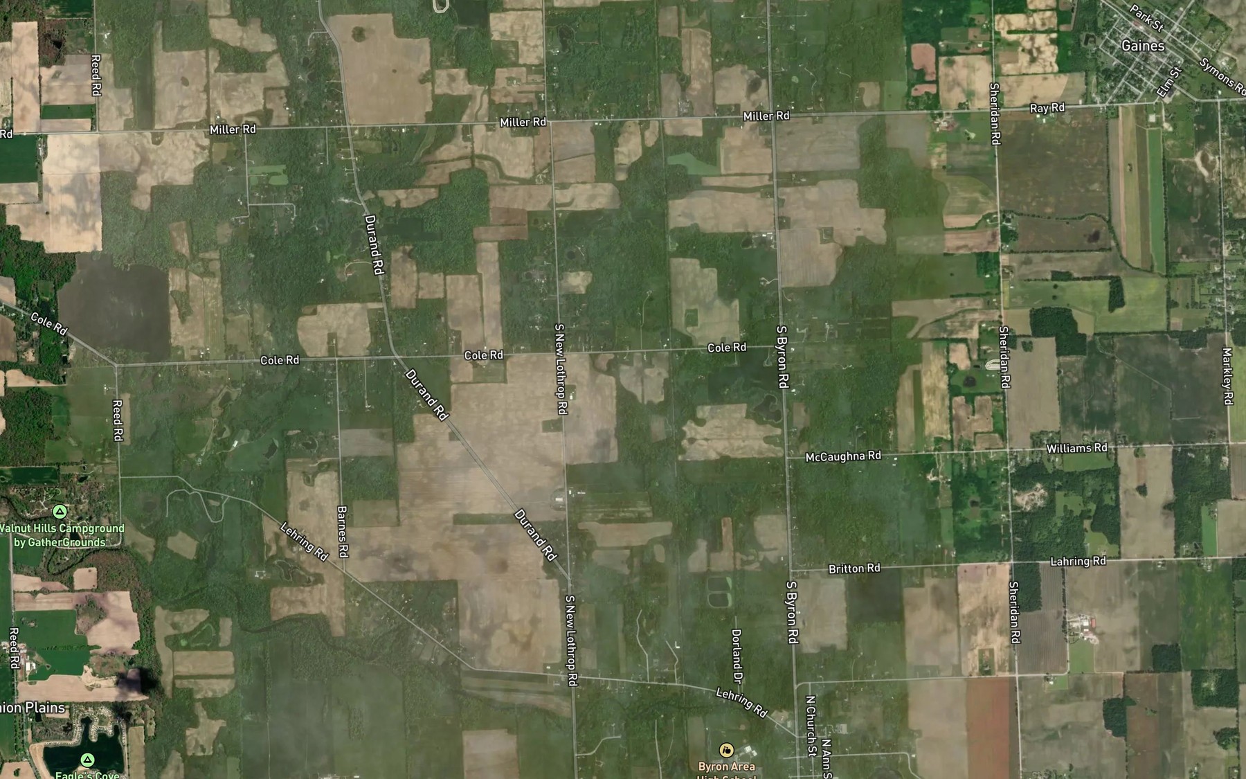 Satellite map of the Salesbury Drain