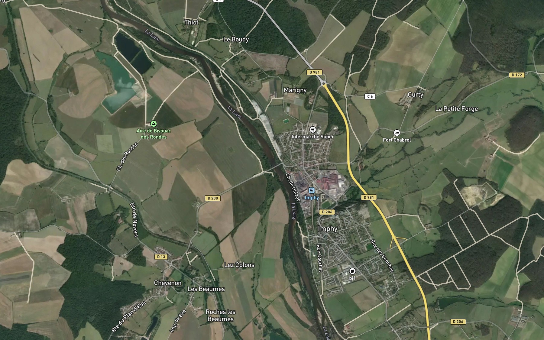 Satellite map of the Ruisseau la Colatre