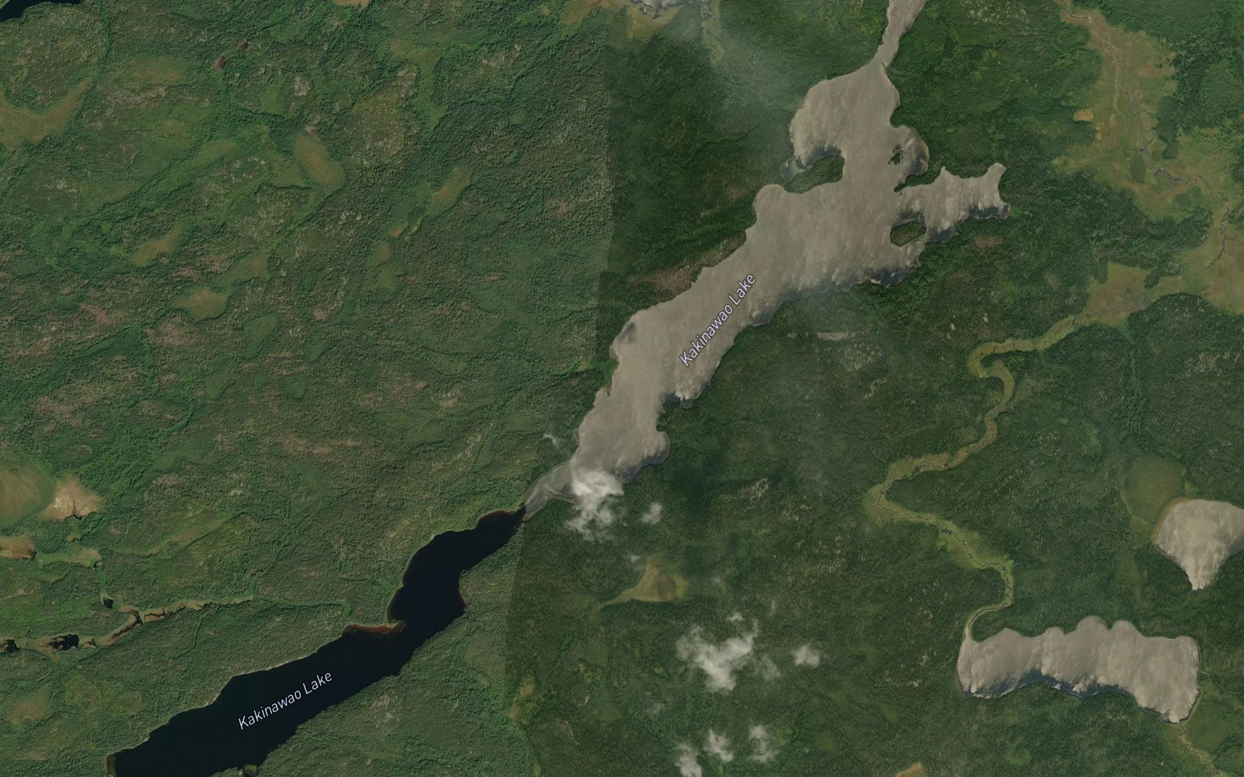 Satellite map of the Kakinawao Lake