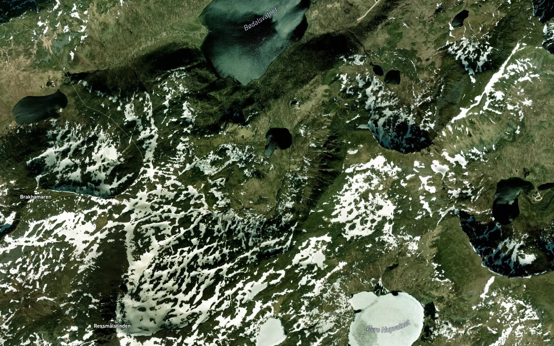 Satellite map of the Skarbekken
