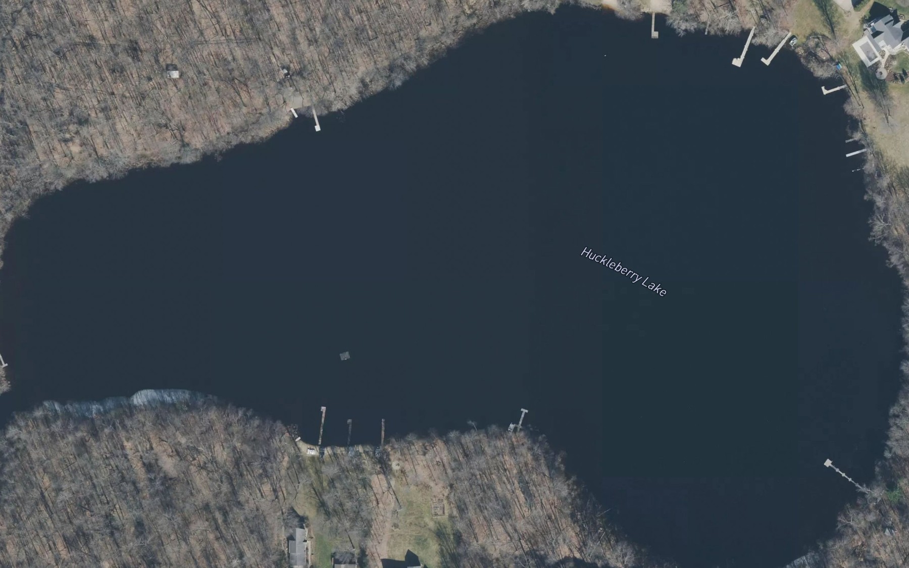 Satellite map of the Huckleberry Lake