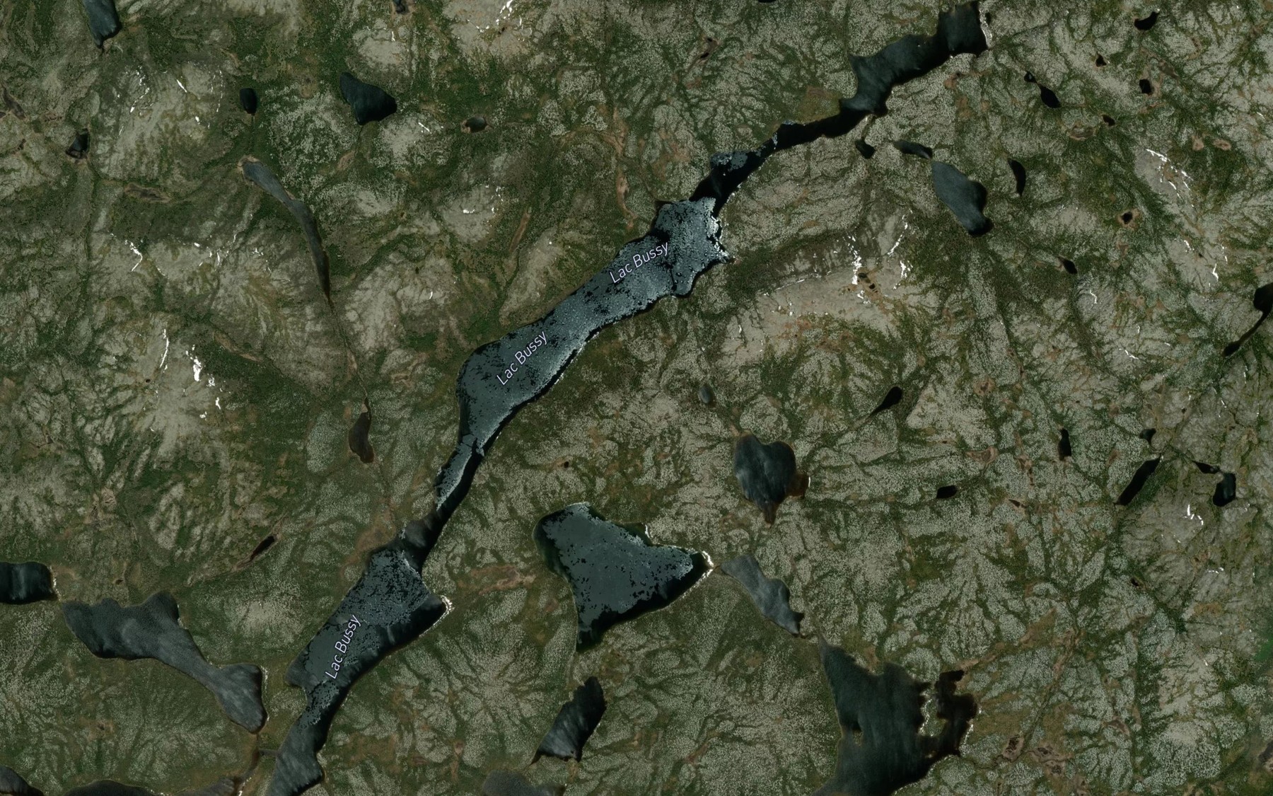 Satellite map of the Lac Bussy