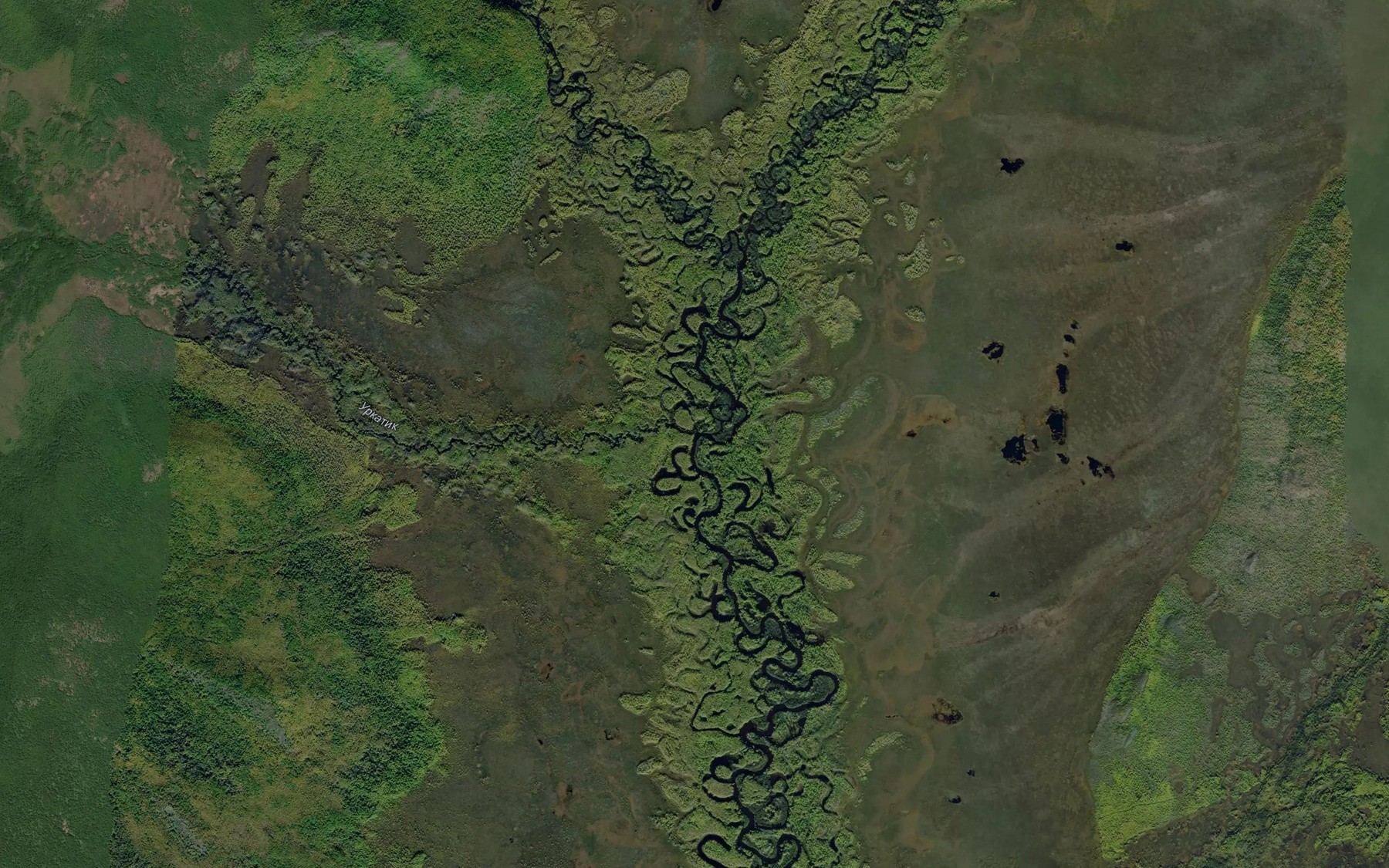 Satellite map of the Urkatik