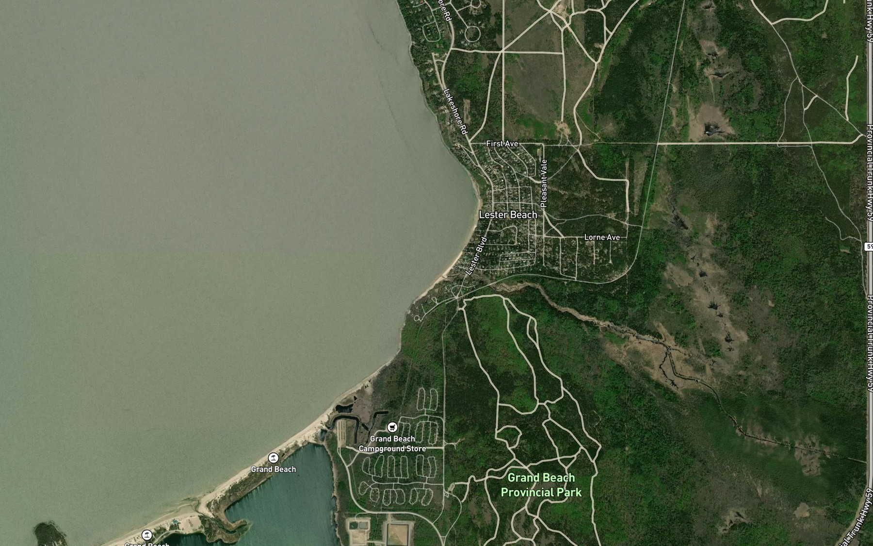 Satellite map of the Dinner Creek