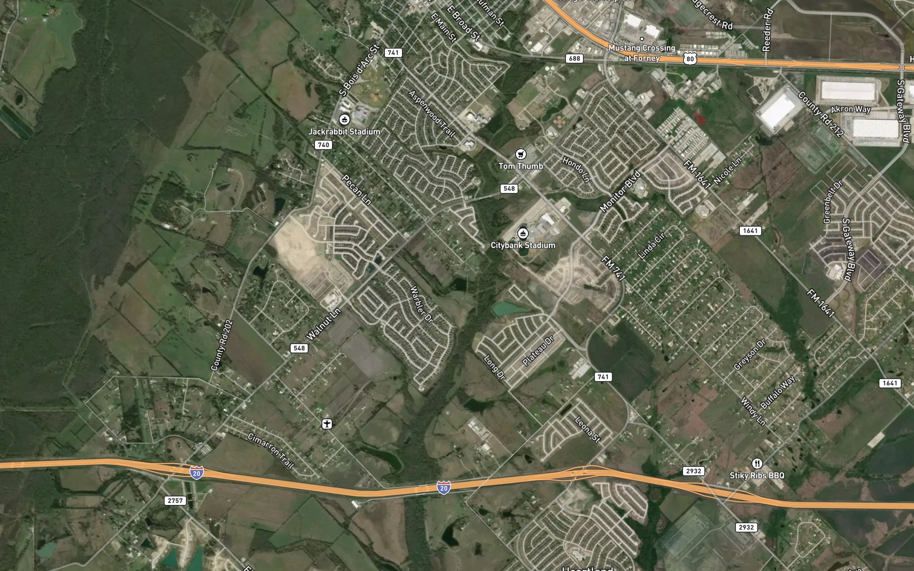 Satellite map of the Soil Conservation Service Site 11d Reservoir