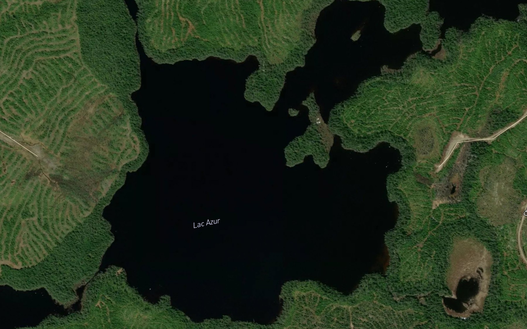 Satellite map of the Lac Azur