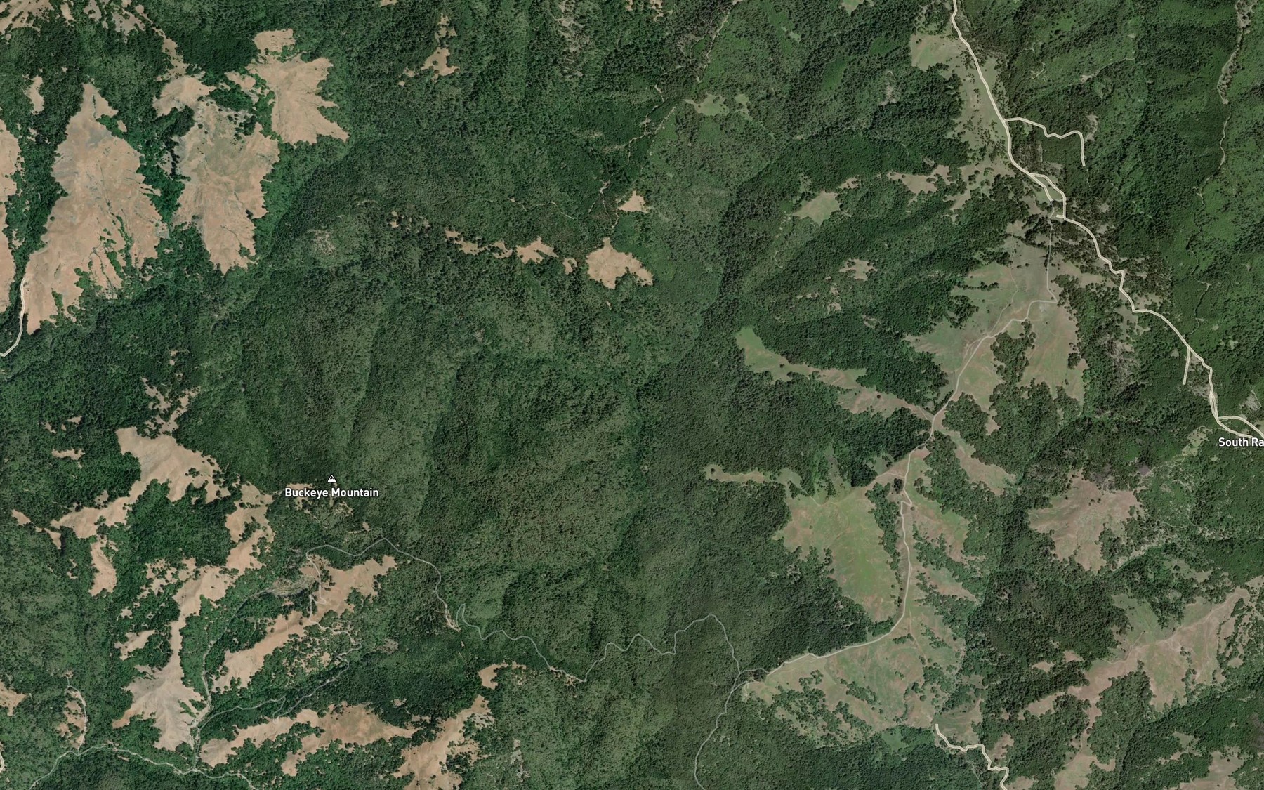 Satellite map of the Sulphur Creek