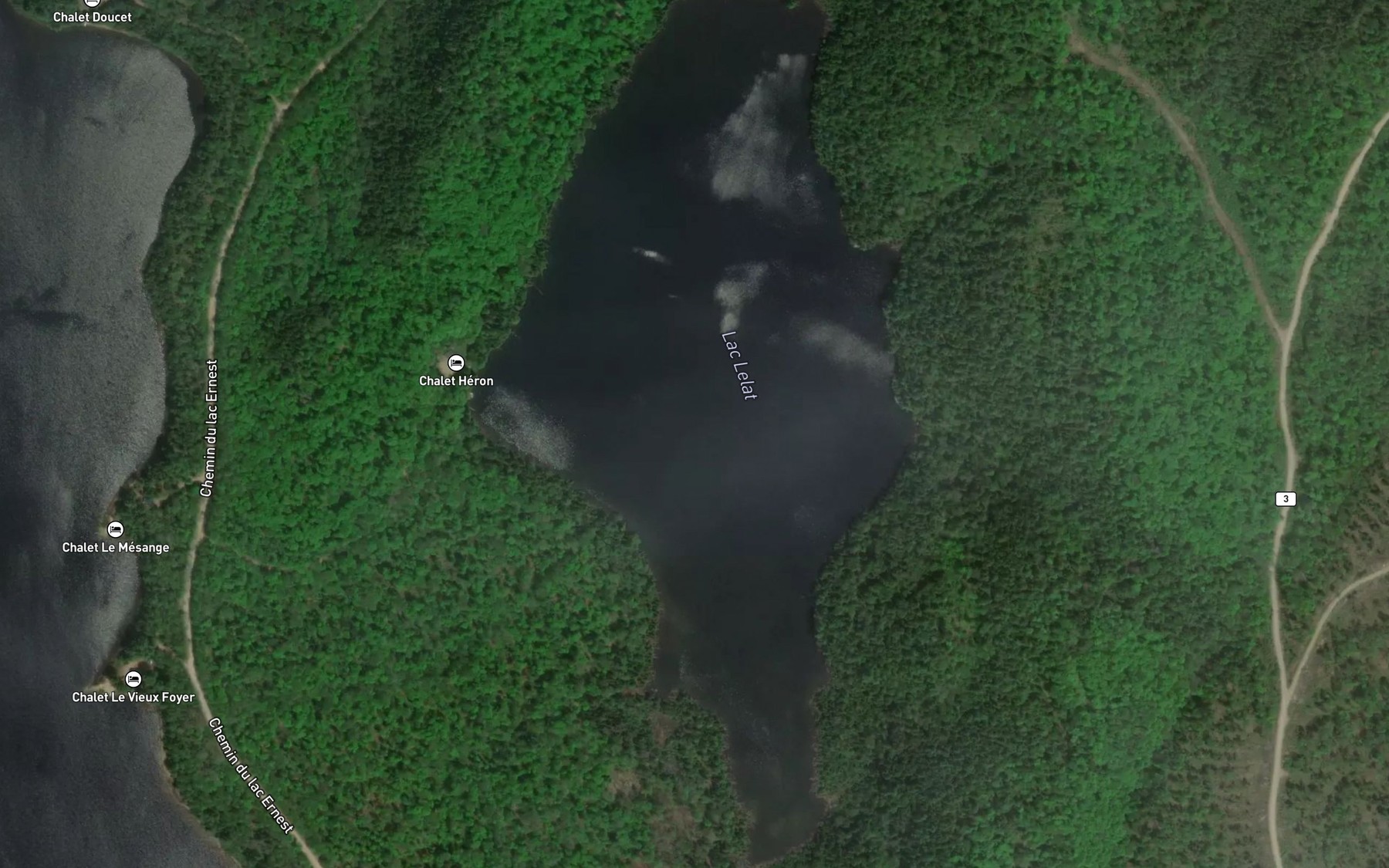 Satellite map of the Lac Lelat