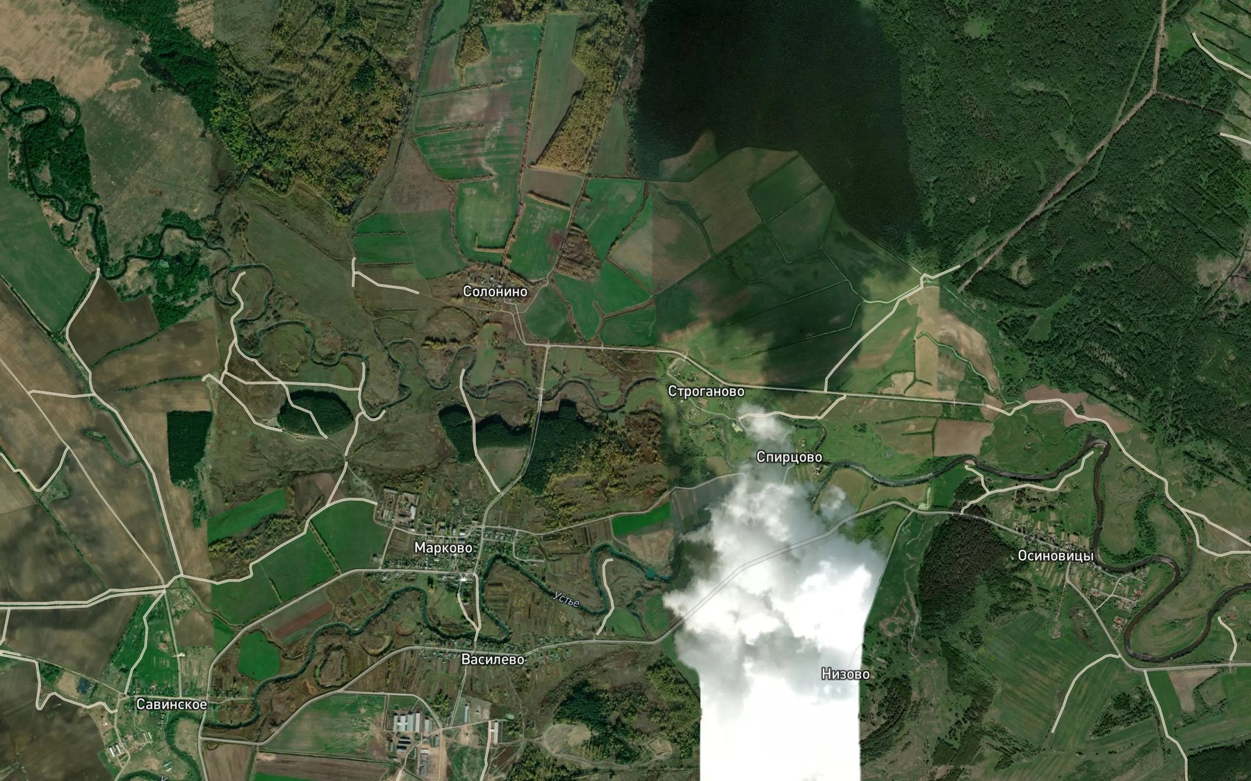 Satellite map of the Ryumina