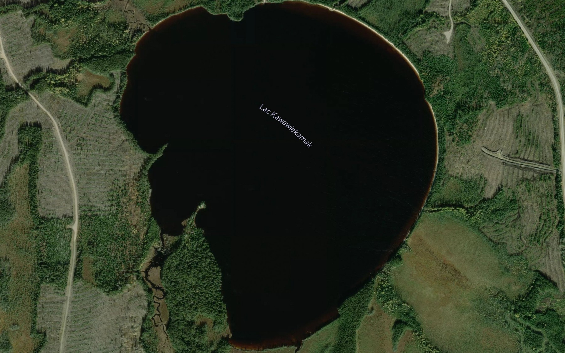 Satellite map of the Lac Kawawiekamak