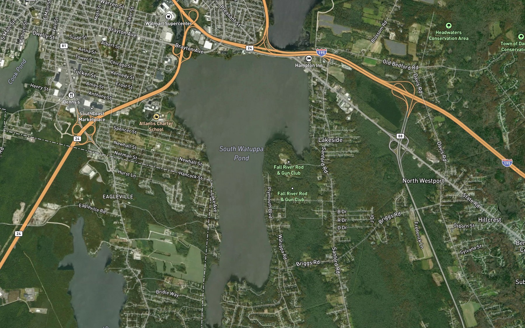 Satellite map of the Spot 2